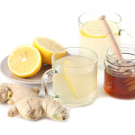 Ginger tea with honey and lemon